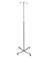 IV Pole, 2-Hook, 4-Legs, Silver Vein