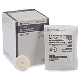 Kendall AMD Antimicrobial Foam Dressing, 1 inch Diameter