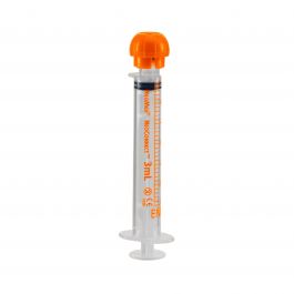 3mL Oral Syringe, Orange, Sterile