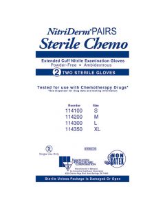 NitriDerm Exam Gloves, Sterile, M