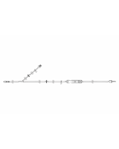 Sapphire Microbore Admin Set, 116", Back Check Valve, Non-Vented Spike