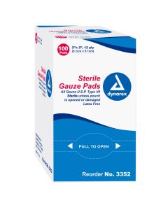 Gauze Sponge, Sterile, 12 Ply, 2" x 2"