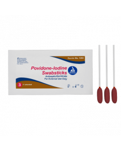 Povidone Iodine Swabsticks, 3 Swabsticks per Packet