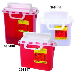 Sharps Patient Room 5.4qt, Red