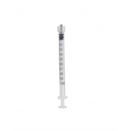 Empty Syringe with Luer Lock, 1 mL