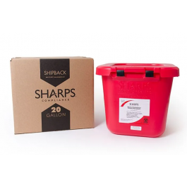 Sharps Compliance Shipback Container, 20 Gallon