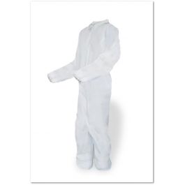 White Zipper Front Coverall, M