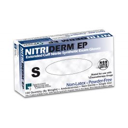 NitriDerm Nitrile Exam Gloves, Textured, M