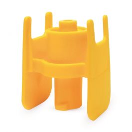 Guarded Luer Lock Connector (Male/Female), Yellow