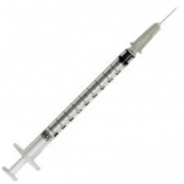 Tuberculin Syringe with detachable needle, 1mL, 27 g x .375