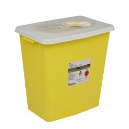 Monoject™  Sharps Safety Chemotherapy Waste Container, 12 Gallon with Sliding Lid