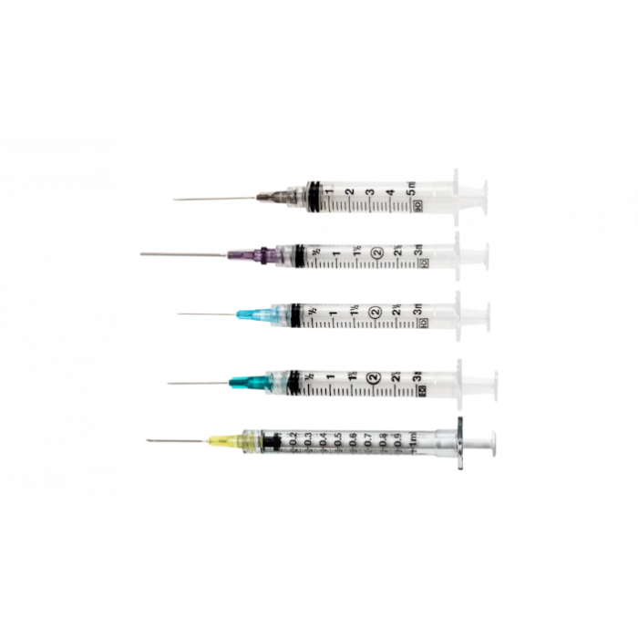 BD tuberculin syringe with detachable needle, 1mL, 21g x 1